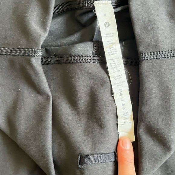 Lululemon Wunder Train High-Rise Tight, size 8 in black - Picture 6 of 7